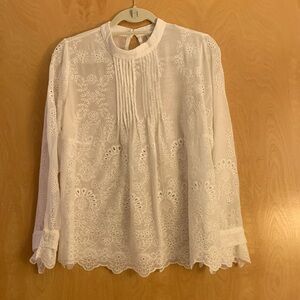 Choklate Paris Elegant White Lace Blouse